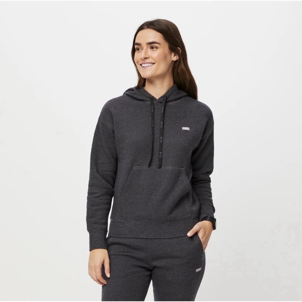 FIGS Off-Shift Pullover Hoodie Sweater Size Small Charcoal Gray Nurse Medic Work